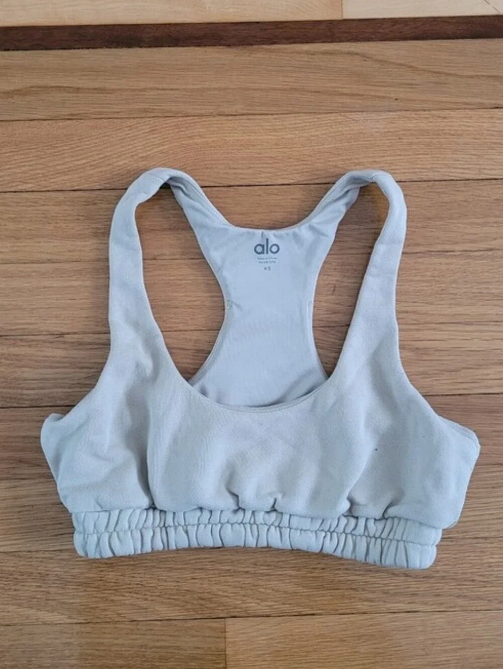 ALO YOGA SCOOP NECK SWEATSHIRT BRA